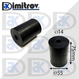 Гумен тампон Ø 14 x Ø 55 x L 75 mm